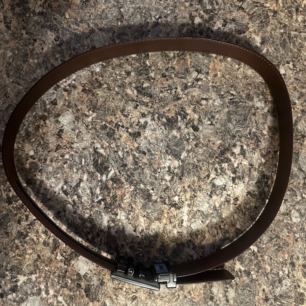 Mission Brown Belt with ratchet buckle size sm/med